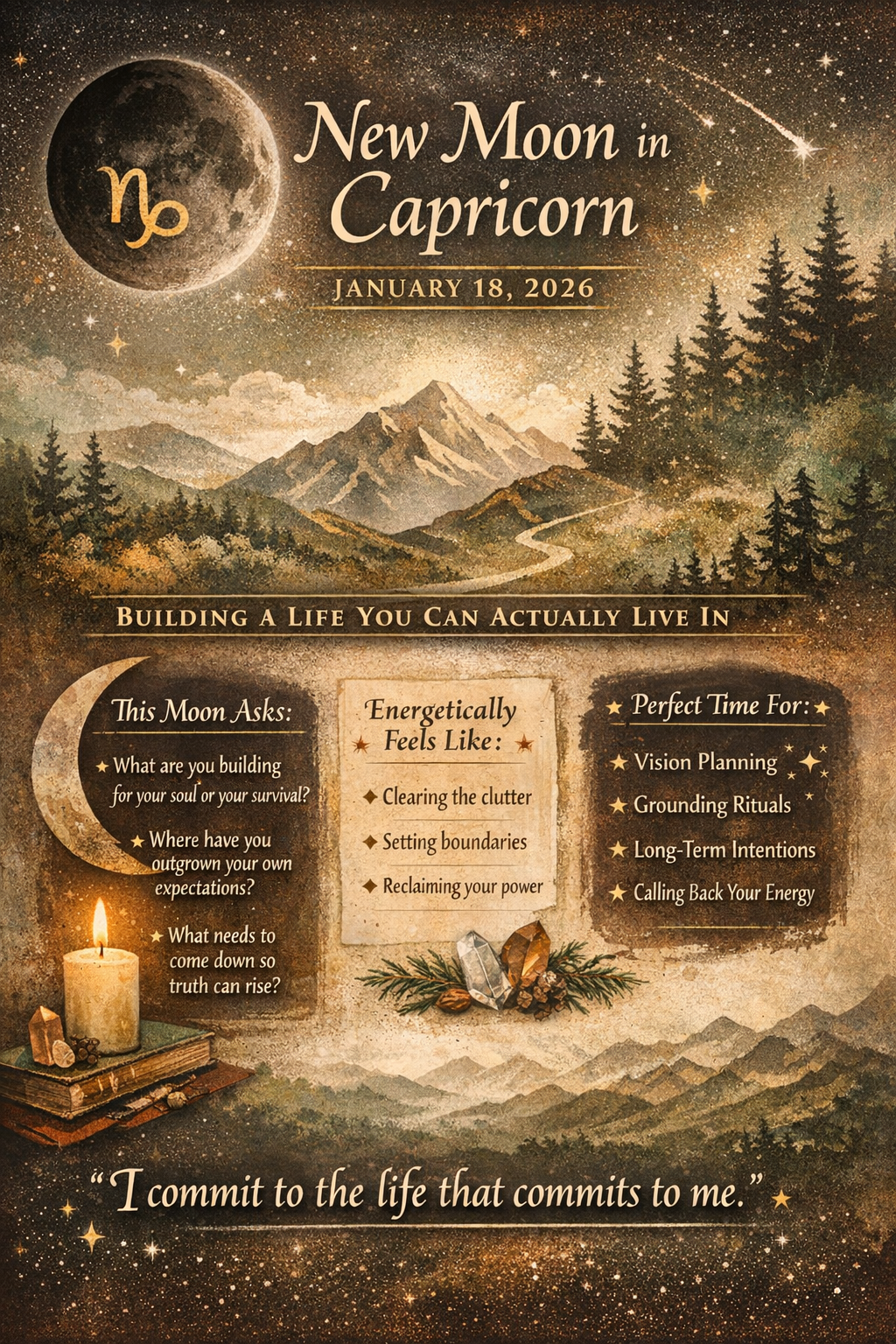 New Moon in Capricorn — January 18,&nbsp;2026