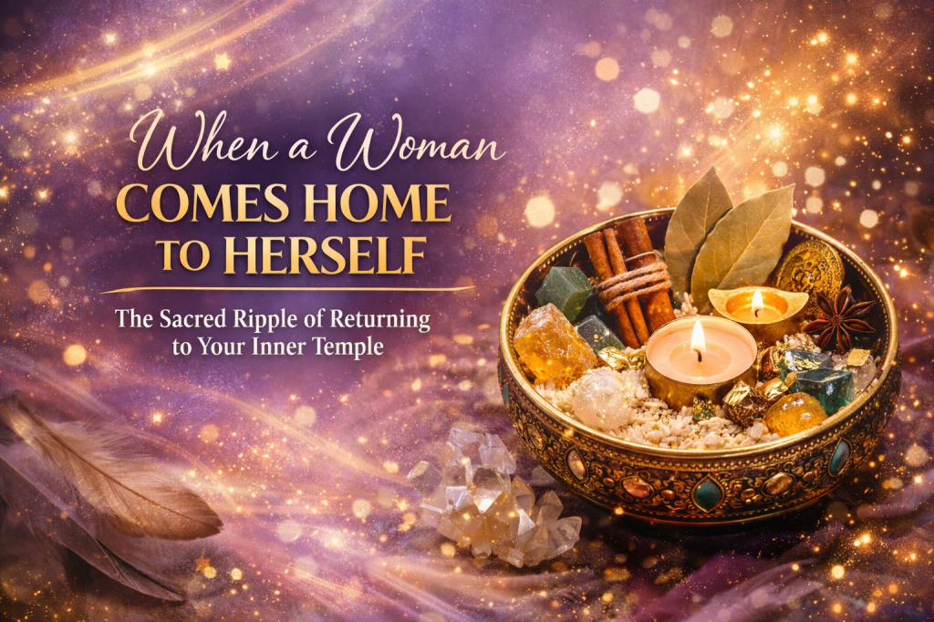 🌿✨ When a Woman Comes Home to Herself: The Sacred Ripple of Returning to Your Inner Temple